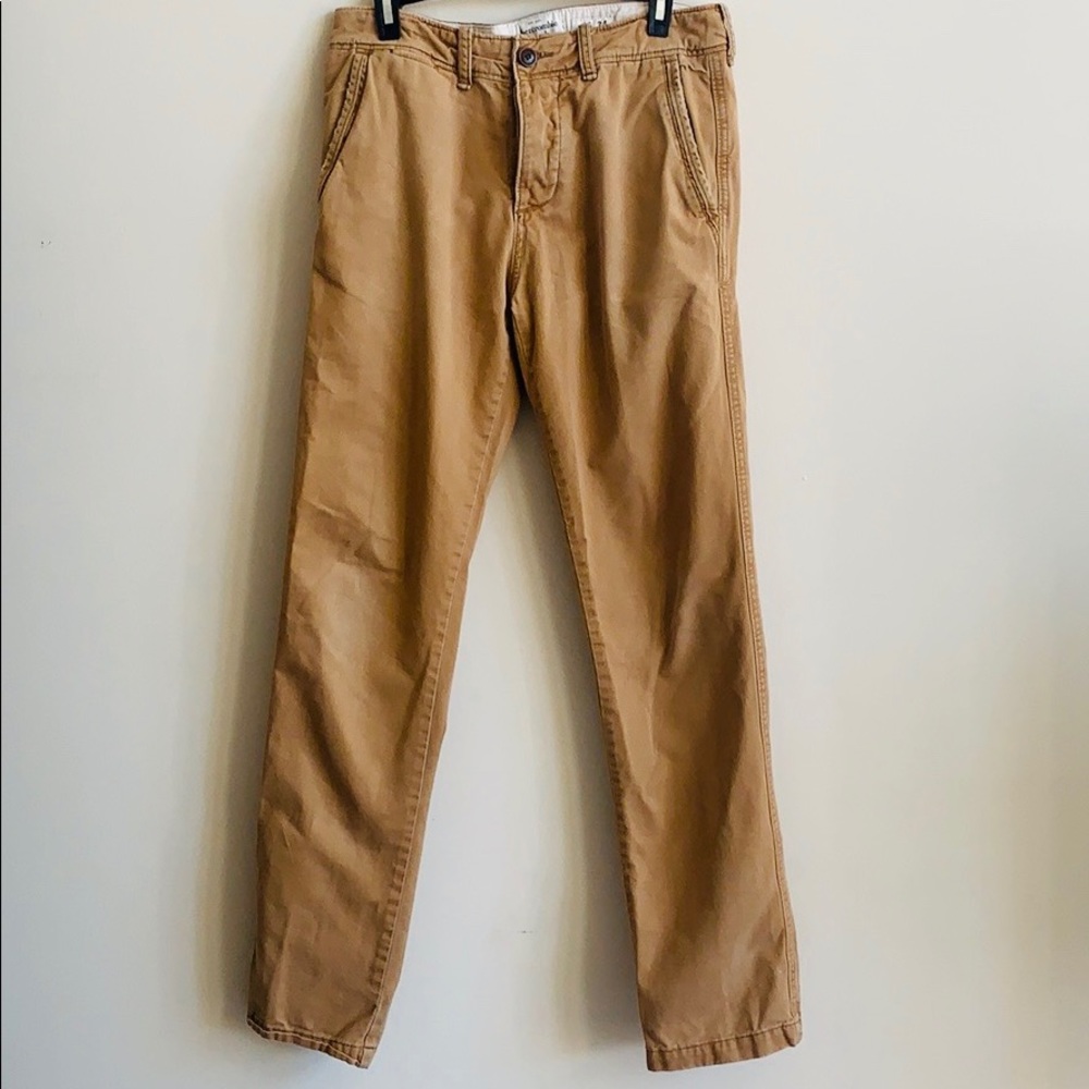 Abercrombie & Fitch Tan Straight Leg Chinos